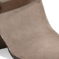 Material Girl Women's Buckled Strap Hardware Detail Cushioned Melany Round Toe Block Heel Zip up Booties Brown Size 9.5 M