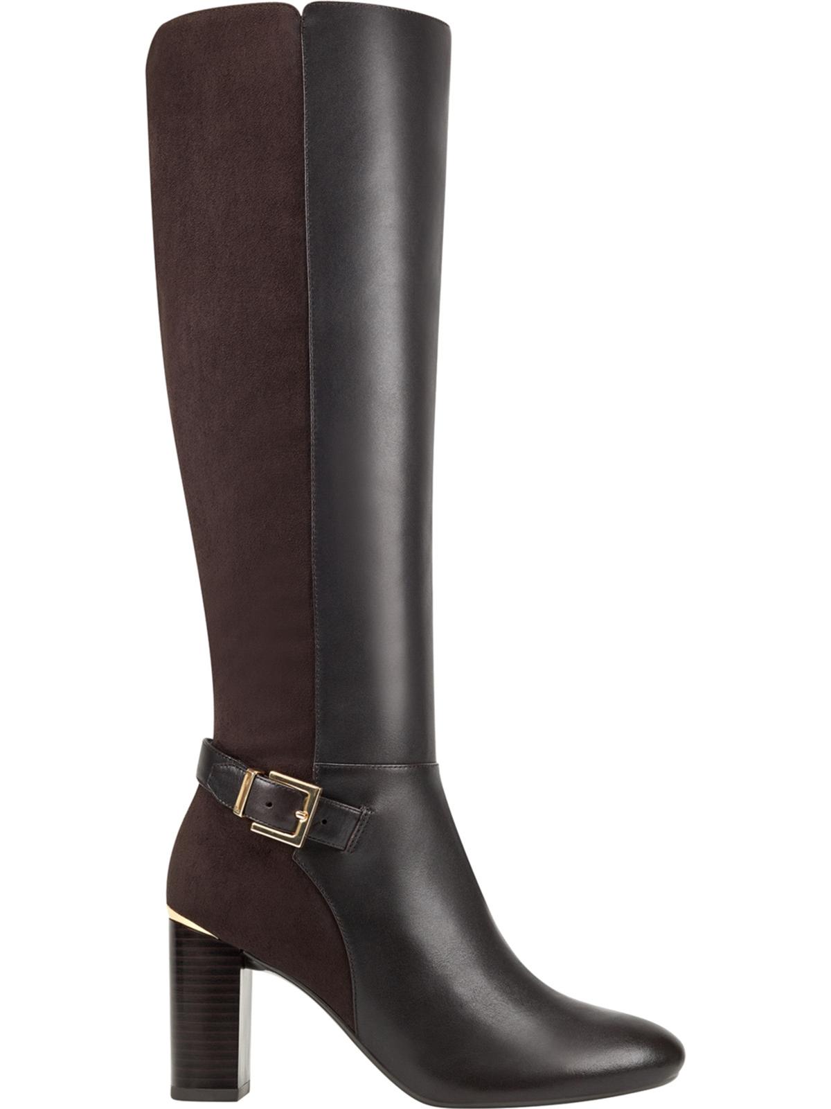 Bandolino Womens Bilya Leather Knee-High Riding Boots Brown 9.5 M