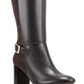 Bandolino Womens Bilya Leather Knee-High Riding Boots Brown 9.5 M