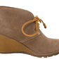 Sperry Women's Celeste Prow Wedge Ankle Booties Shoes Brown Size 7 M