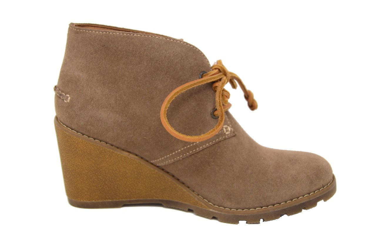 Sperry Women's Celeste Prow Wedge Ankle Booties Shoes Brown Size 7 M