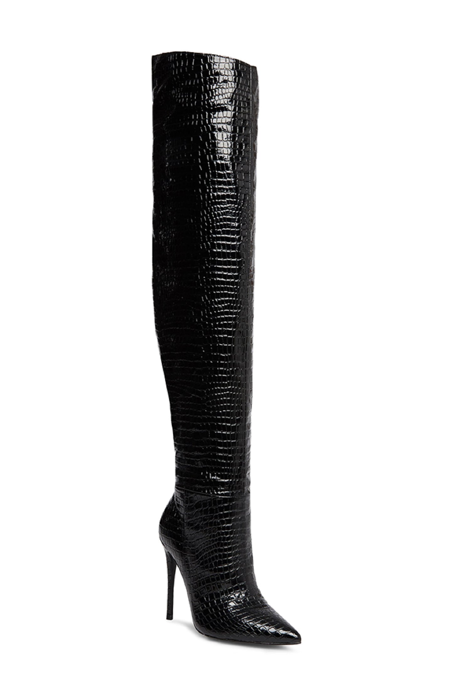 Steve Madden Women's Shoes Harlow Pointed Toe Over Knee Fashion Boots Black Size 7.5 M