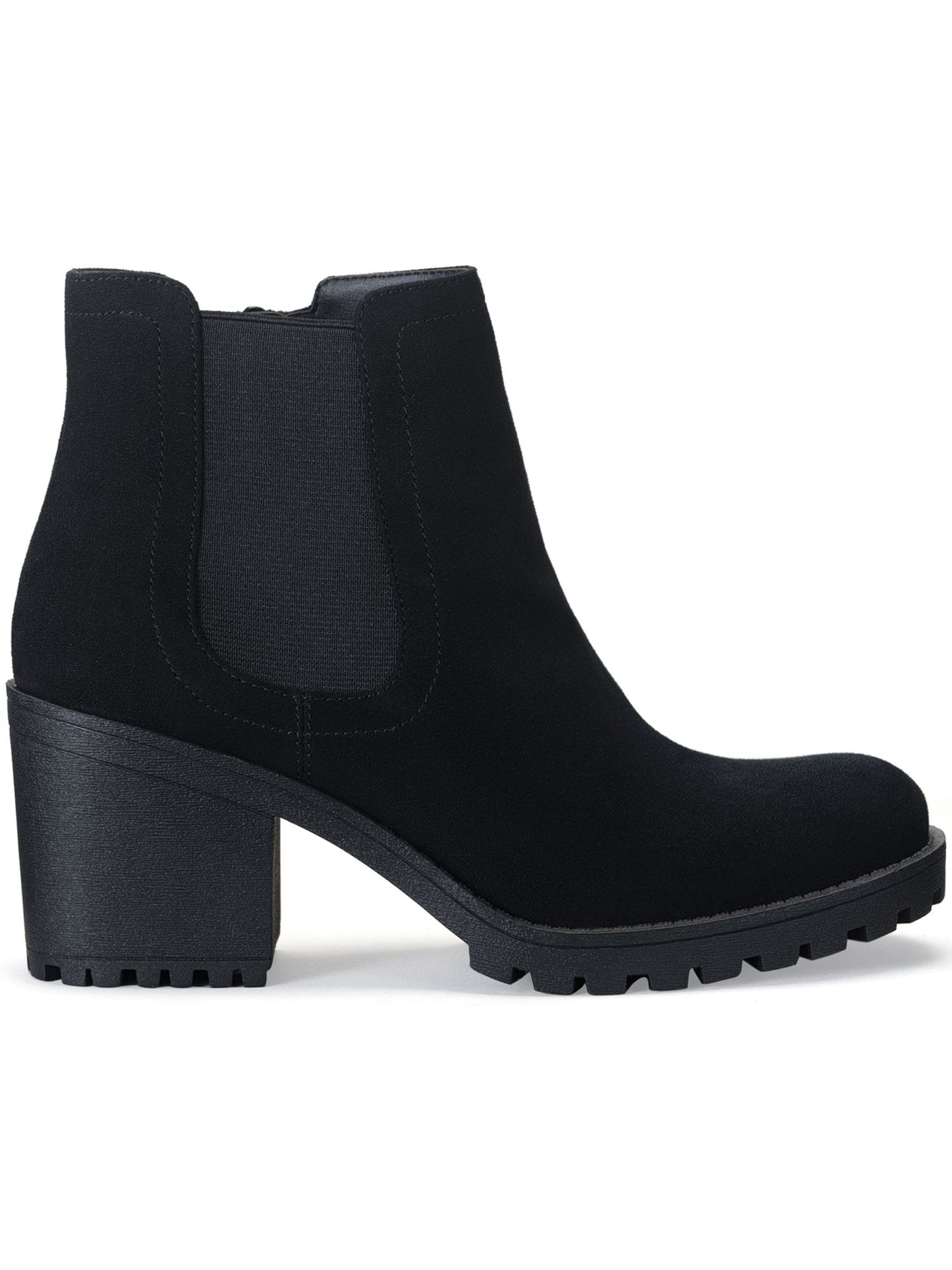 American Rag Womens Black Platform Goring Cushioned Morghan Round Toe Platform Zip-up Booties Size 7 M