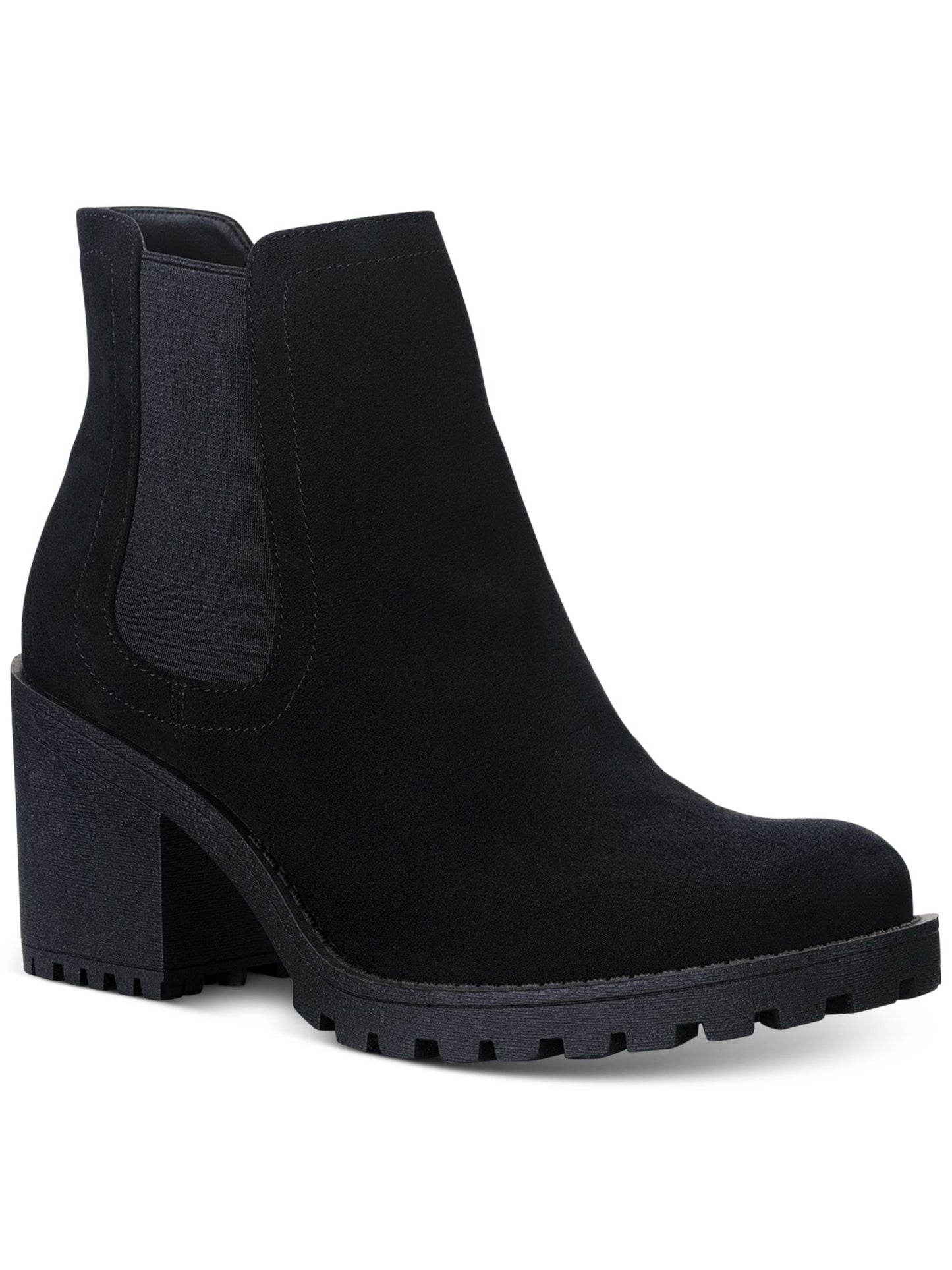 American Rag Womens Black Platform Goring Cushioned Morghan Round Toe Platform Zip-up Booties Size 7 M