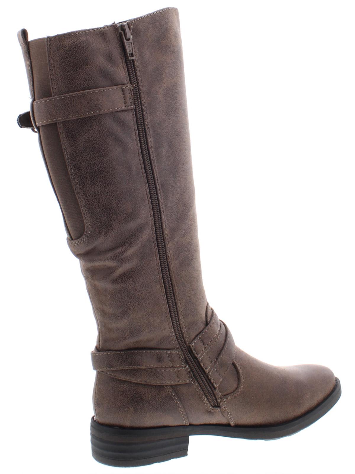 Baretraps Womens Alysha Faux Leather Faded Mid-Calf Boots Brown Size 10 M