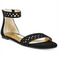 Thalia Sodi Women's Jacey Fabric Open Toe Casual Ankle Strap Sandel Black Size 8.5 M