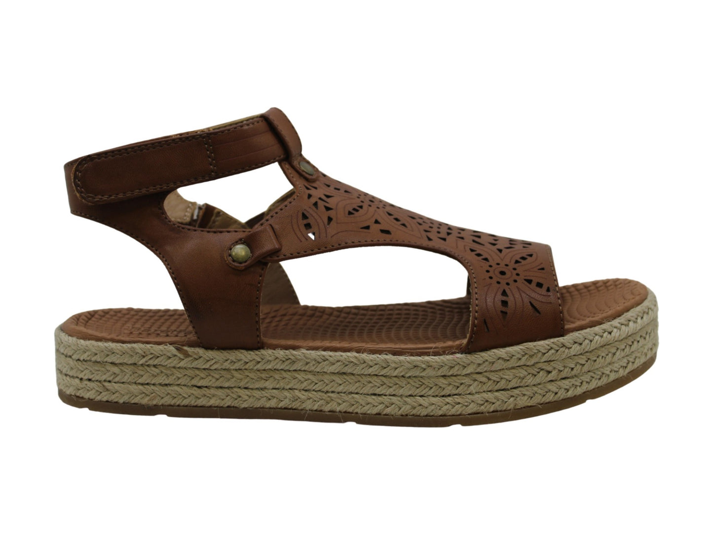Bare Traps Womens Bernedette Open Toe Casual T-Strap Sandals Black Size 8 M