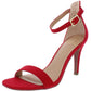 Material Girl Women's Blaire5 Ankle Strap Heels Red Size 8 M