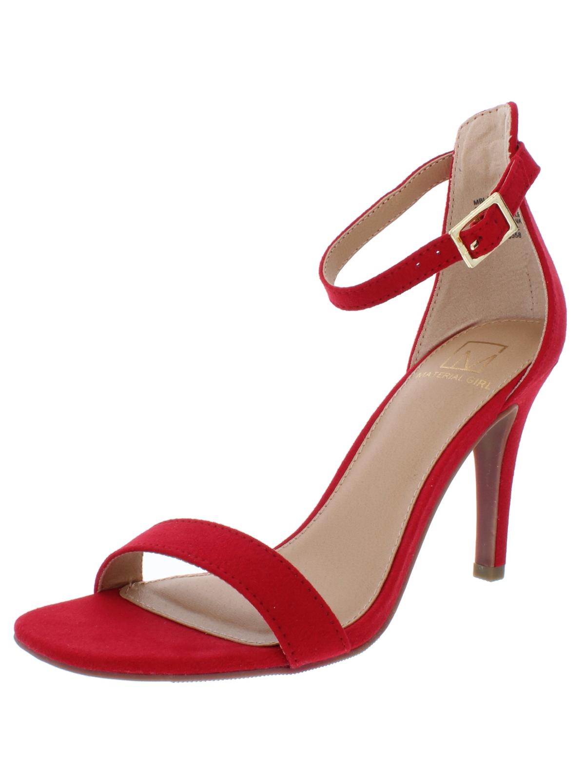 Material Girl Women's Blaire5 Ankle Strap Heels Red Size 8 M