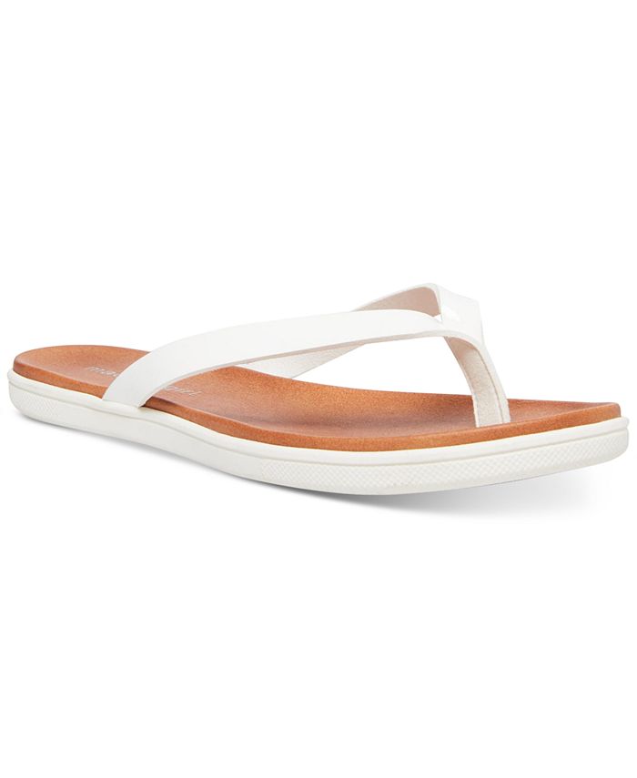 Madden Girl Women's Mitsy Patent Flip Flop Sandals Leather Open Silver Size 7 M