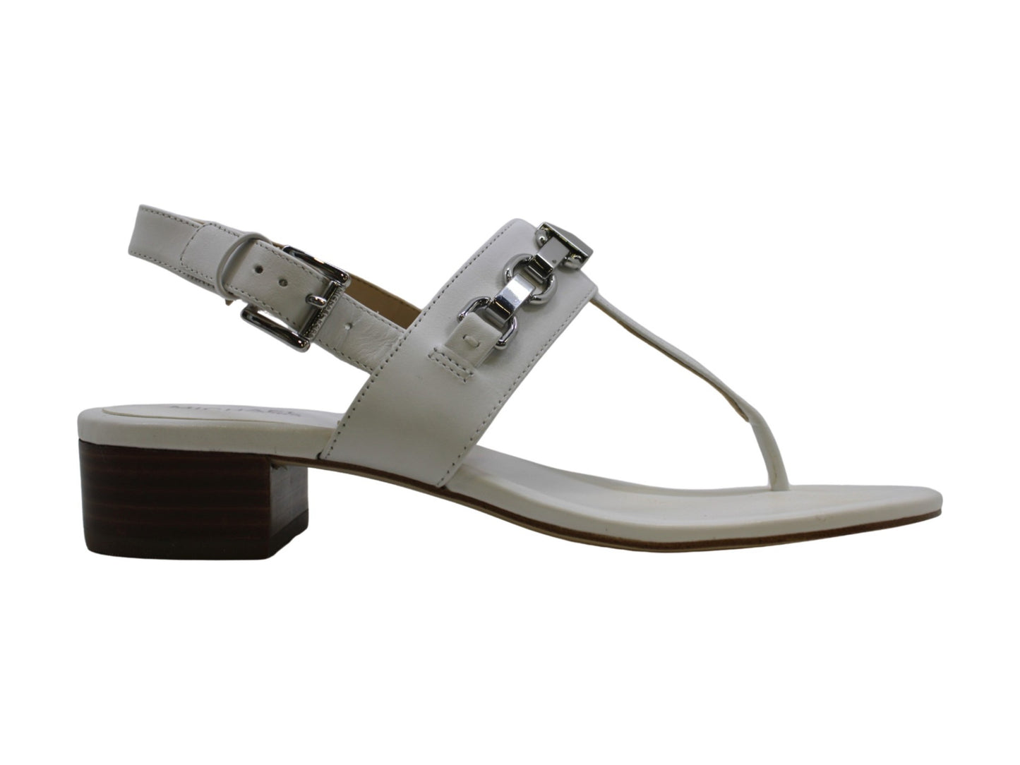 Michael Kors Women's Charlton Leather Split Toe Casual Sandal Gray Size 9