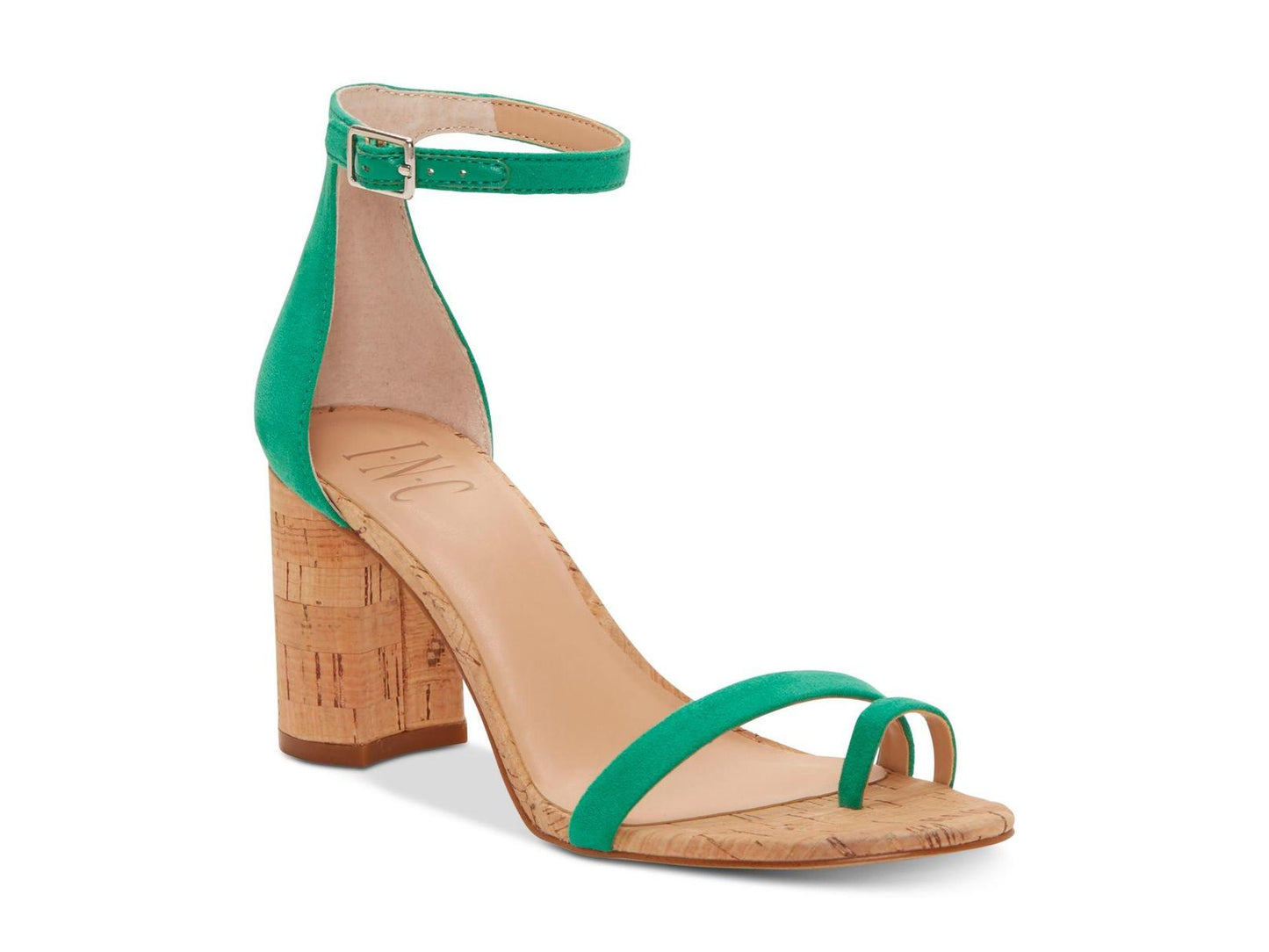 INC International Concepts Women's Wanada Open Toe Ankle Strap Classic Pumps Green Size 9.5 M-WC