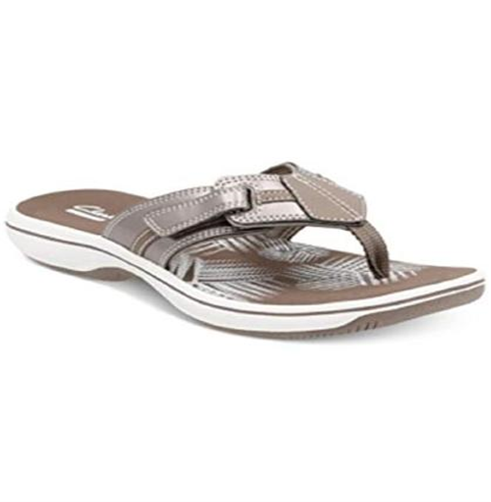 Clarks Women's Brinkley Bree Flip Flops Gold Size 7 M