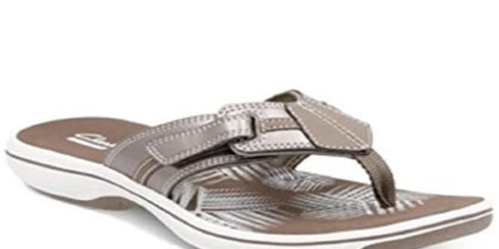 Clarks Women's Brinkley Bree Flip Flops Gold Size 7 M