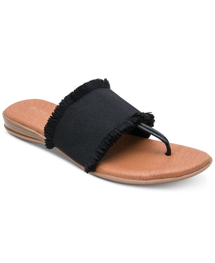 Andre Assous Women's Nanette Flip-Flop Black Size 6