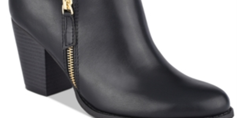 Guess Gather Dress Booties Leather Black Size 7.5 M