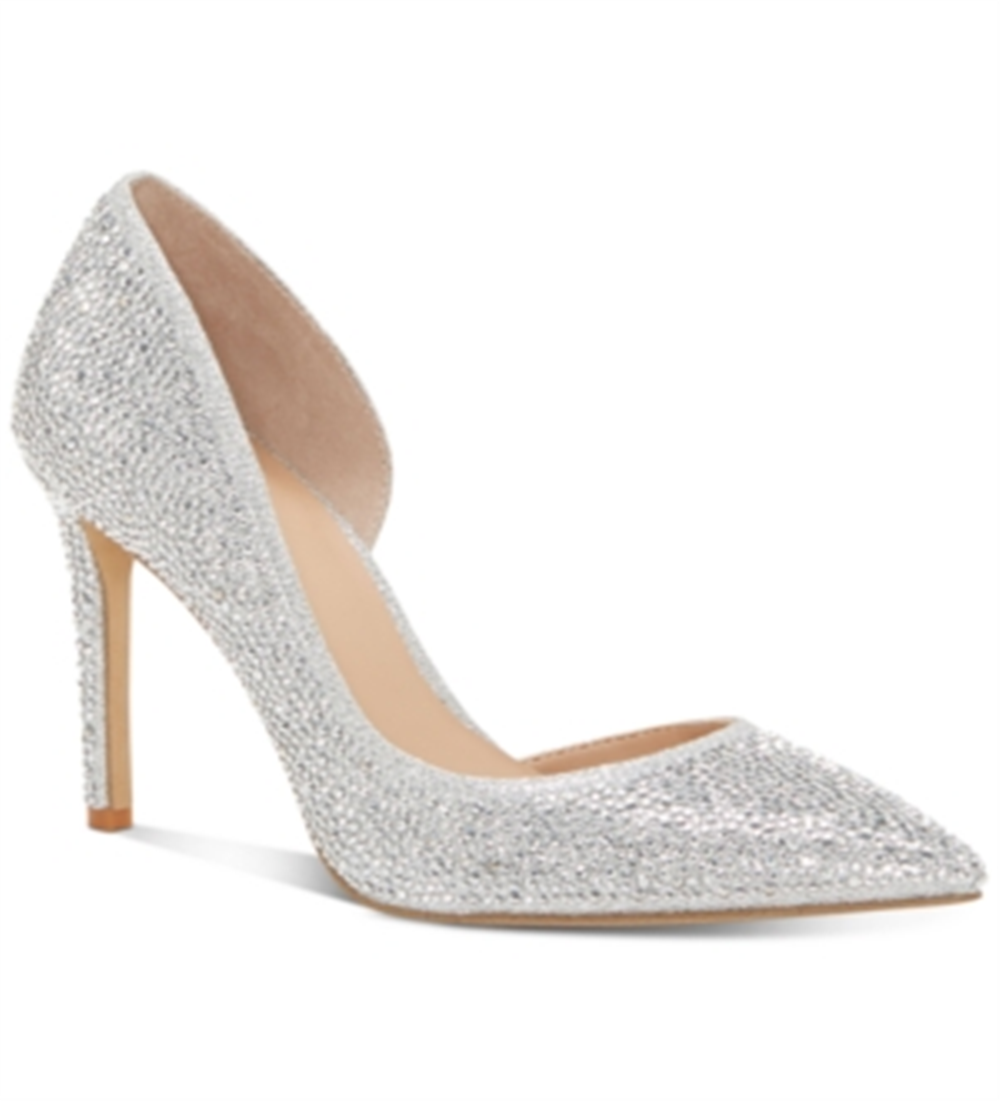 Inc Women's Kenjay D'Orsay Pumps Bling Silver Size 6.5