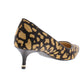Kenneth Cole Women's Leopard Print Morgan Pointed Toe Kitten Heel Slip on Pumps Brown Size 6.5 M