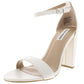 Steven Madden Women's Carrson Ankle Strap Block Heeled Sandals White Size 9.5