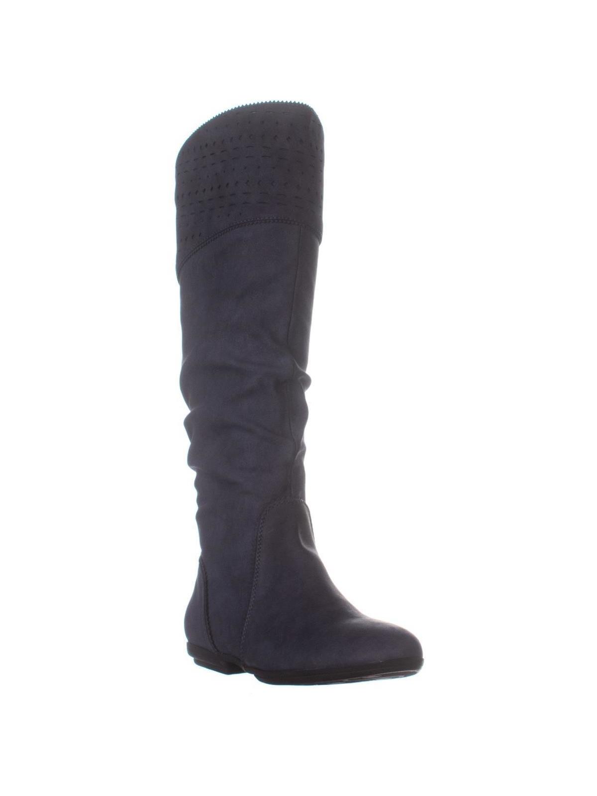 Seven Dials Women's DILLON Suede Closed Toe Knee High Fashion Navy Size 6 M