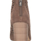 American Rag Women's Round Toe Block Heel Zip up Leather Shootie Brown Size 11 M