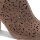 American Rag Women's Round Toe Block Heel Zip up Leather Shootie Brown Size 11 M