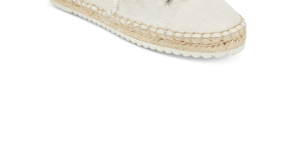 Marc Fisher Women's Barnum Fabric Closed Toe Espadrille Flats White Size 5 M
