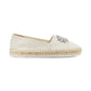 Marc Fisher Women's Barnum Fabric Closed Toe Espadrille Flats White Size 5 M