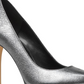 Michael Kors Women's Antoinette Pump Closed Toe Anthracite Sandale Silver Size 8.5 M
