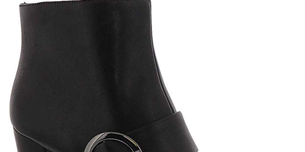 Anne Klein Women's Novo Leather Almond Toe Fashion Boots Black Size -5M