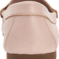 Giani Bernini Women's Croc Hardware Detail Arch Support Comfort Dailyn Slip on Leather Loafers Pink Size 8 M