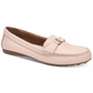 Giani Bernini Women's Croc Hardware Detail Arch Support Comfort Dailyn Slip on Leather Loafers Pink Size 8 M