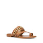 Michael Kors Women's Bergen Leather Open Toe Casual Brown Size 7.5