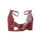 INC International Concepts Women's Kivah9 Fabric Open Toe Casual Ankle Strap Red Size 6.5 M