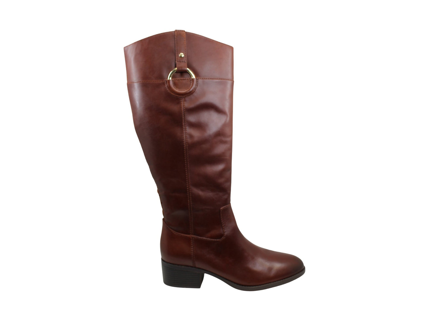 Alfani Women's Bexleyy Leather Almond Toe Mid Calf Fashion Boots Brown Size 11M