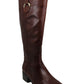 Alfani Women's Bexleyy Leather Almond Toe Mid Calf Fashion Boots Brown Size 11M