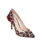 Betsey Johnson Women's Hanah Fabric Pointed Toe Classic Pumps Brown Size 6