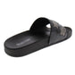 Kenneth Cole Reaction Women's Pool Splash Casual Rhinestone Slide Sandals Black Size 9 M