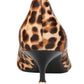 Kenneth Cole Reaction Women's Leopard Print Morgan Pointed Toe Kitten Heel Slip on Pumps Brown Size 7.5 M