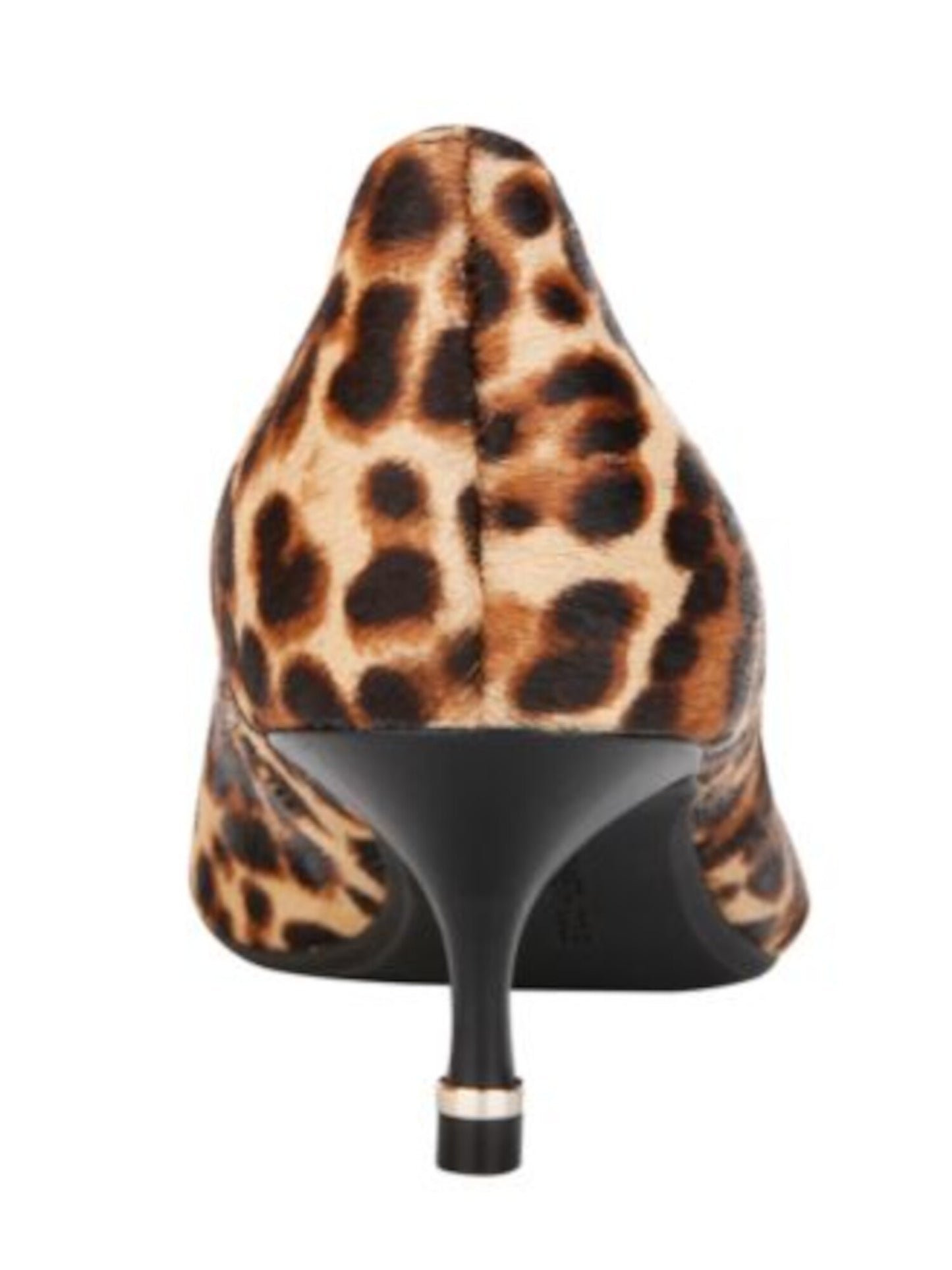Kenneth Cole Reaction Women's Leopard Print Morgan Pointed Toe Kitten Heel Slip on Pumps Brown Size 7.5 M