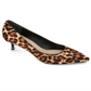 Kenneth Cole Reaction Women's Leopard Print Morgan Pointed Toe Kitten Heel Slip on Pumps Brown Size 7.5 M