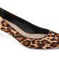 Kenneth Cole Reaction Women's Leopard Print Morgan Pointed Toe Kitten Heel Slip on Pumps Brown Size 7.5 M