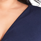 City Chic Women's Plus Size Split Drees  Navy Size 18W