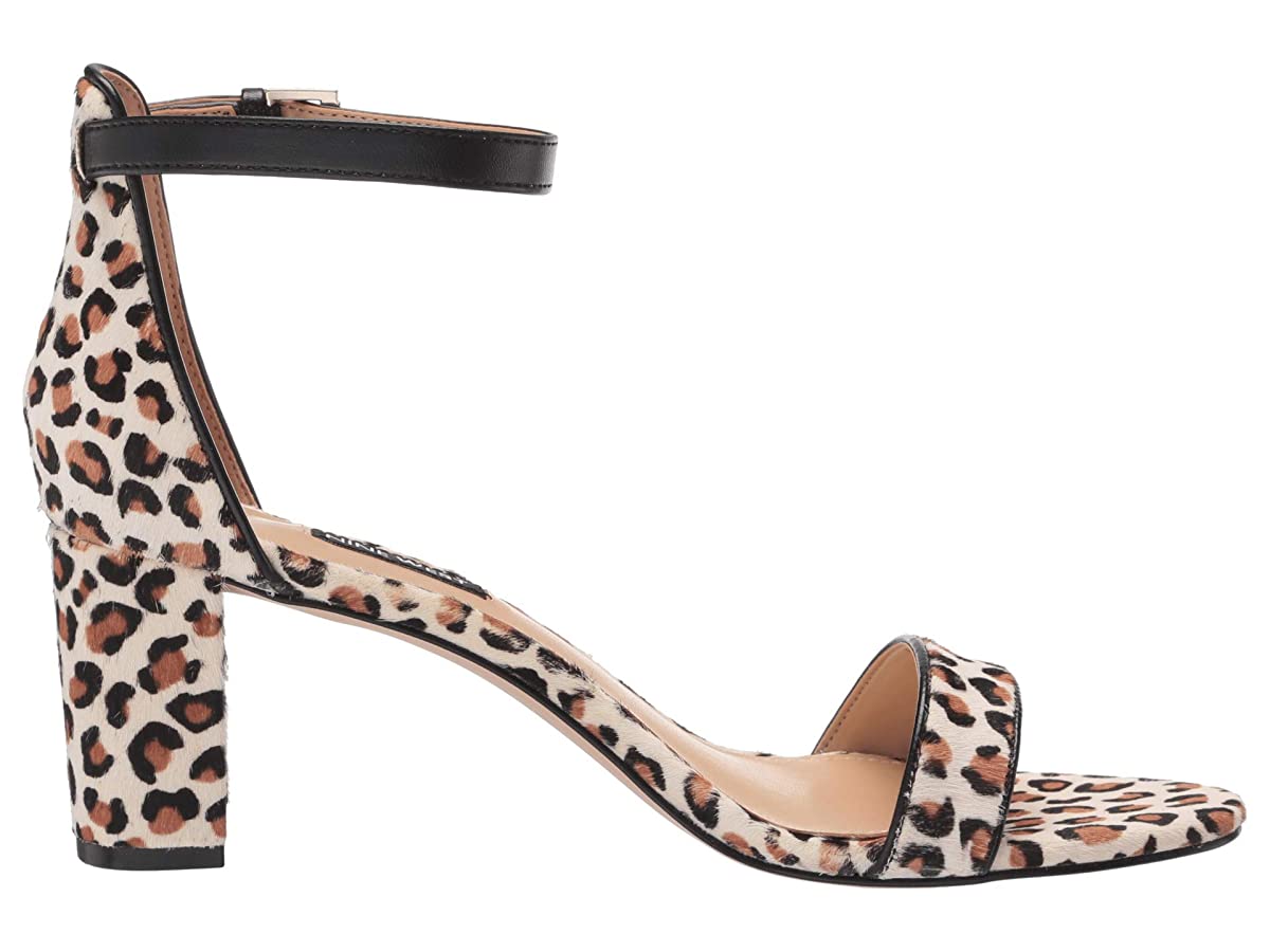 Nine West Women's  Pruce Block Heeled Sandal Multi Beige Size 1
