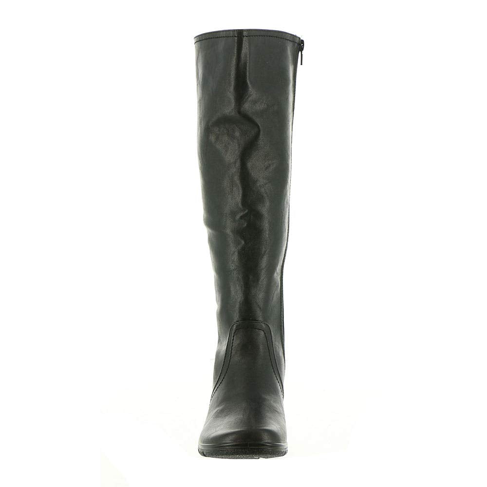 Easy Street Women's Tess Plus Leather Closed Toe Mid Calf Fashion Boots Black Size 6.5M