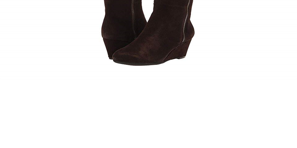 Anne Klein Women's Alanna Fabric Almond Toe Mid-Calf FashionBrown Size 8 WC
