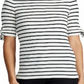 Lauren Ralph Lauren Women's Striped Boat Neck Blouse Top Ivory Size XL