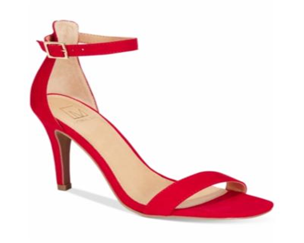 Material Girl Women's Blaire Two-Piece Dress Sandals Red Fabric 6.5M