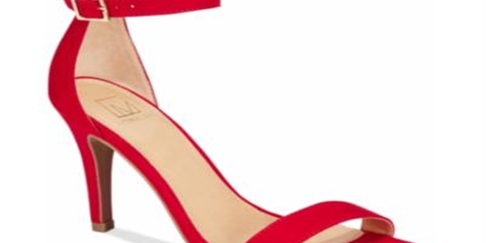 Material Girl Women's Blaire Two-Piece Dress Sandals Red Fabric 6.5M