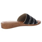 Bella Vita Women's Abi Italy Low Fringe Wedge Sandals BlackSize 8.5M